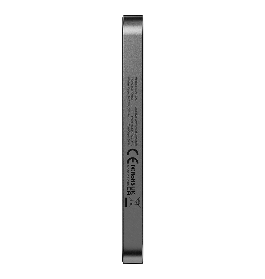 MVR Wireless MagSafe Power Bank - Black | Snap 5000mAh, Ultra Slim Portable Charger image 3