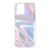 iPhone 13 Pro Max Soap Bubble Antimicrobial Case – Iridescent | Case-Mate Color-Shifting Design, Drop Protection, Wireless Charging Compatible image 1