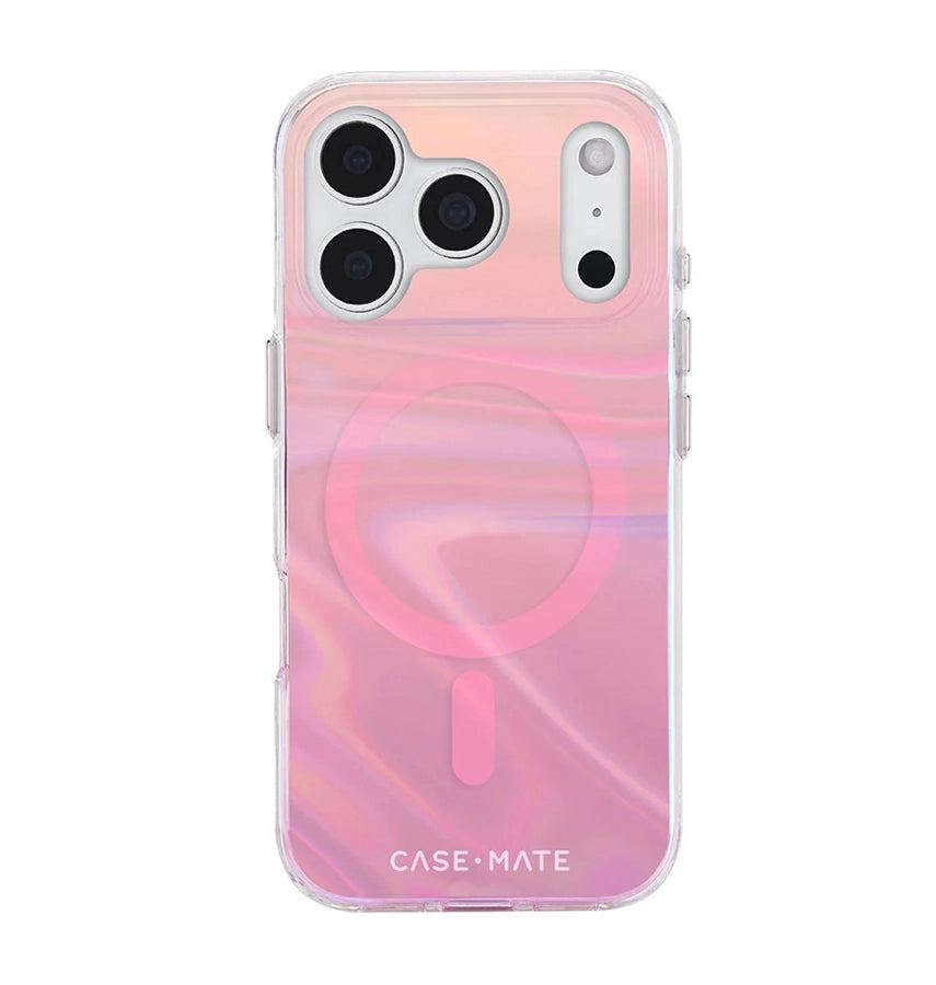 iPhone 17 Pro Peach Bubble MagSafe Case – Iridescent | Case-Mate Stylish Protective Cover with Slim, Durable & Drop Protection image 0
