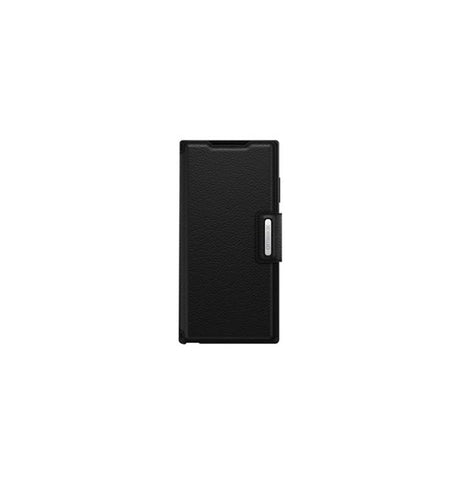 Samsung S22 Ultra 5G Case – Shadow Black | OtterBox Strada Series Genuine Leather Folio Stylish & Protective Cover image 0