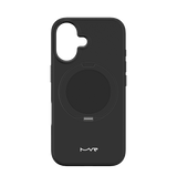 iPhone 16 MVR Liquid Silicone Stand Case - Black | Soft - Touch, Adjustable Kickstand image 0