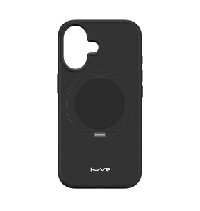 iPhone 16 MVR Liquid Silicone Stand Case - Black | Soft - Touch, Adjustable Kickstand image 0