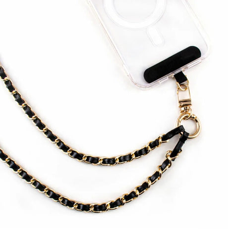Universal Phone Wristlet - Black | Detachable Phone Lanyard Hand Wrist Strap with Plated Aluminum image 0