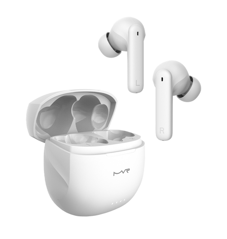 MVR Owl True Wireless Earbuds – White | Active Noise Cancelling (ANC), 30H Playtime & IPX5 Waterproof image 2