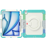 Apple iPad 10.9" (10th Gen) Case – Rainbow Blue | Survivor Generic 360 Rotating Hand Strap Stand, Scratch Protective Cover image 2