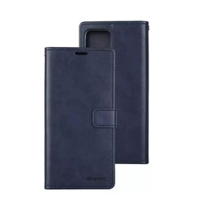 iPhone 15 Plus Wallet Case – Navy Blue | Goospery Mercury Bluemoon PU Leather with Multi-Card Holder & Slim Protection image 0