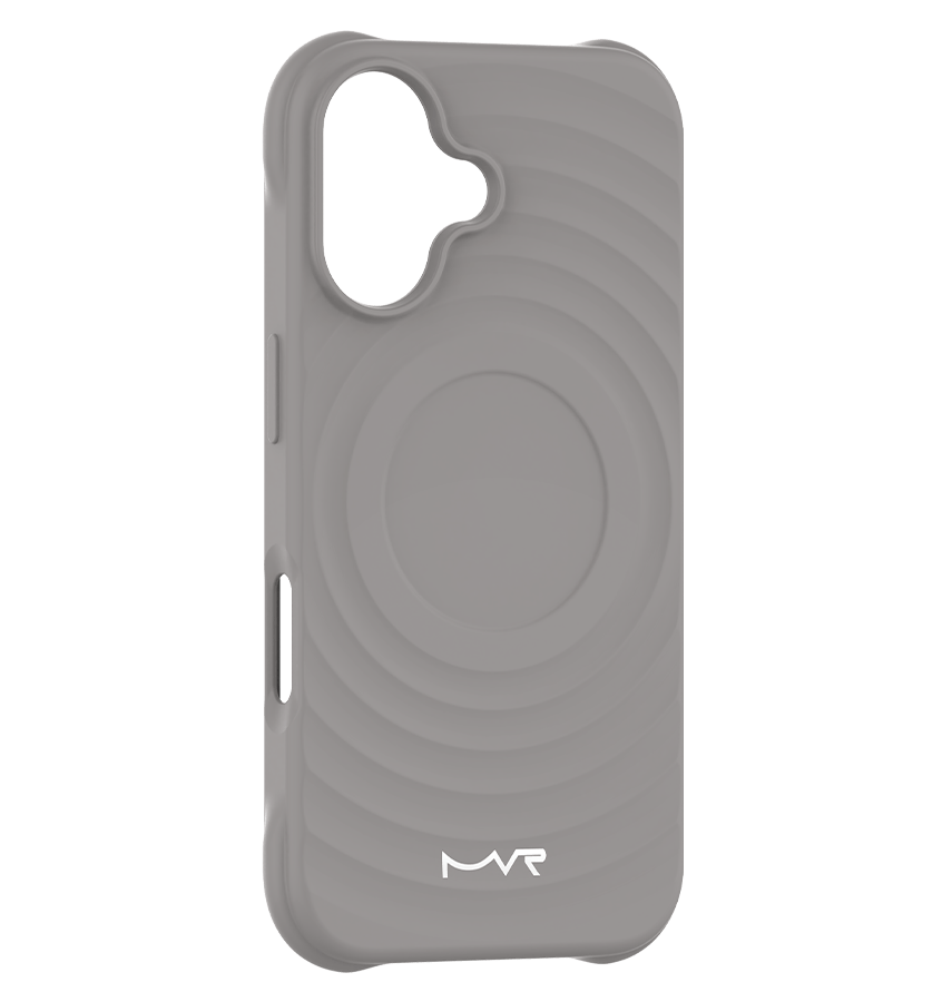 iPhone 16 Plus MVR Wave Silicone Case - Grey | Shockproof & Slim Fit Back Cover image 0
