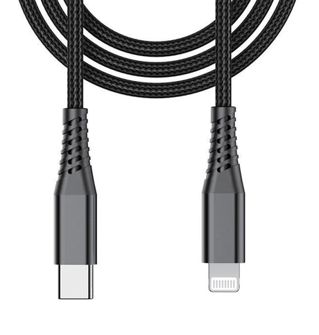 Beetle 20cm USB-C to Lightning Charging Cable (CM-1) - Black | Quick Charge Compact Durable image 0