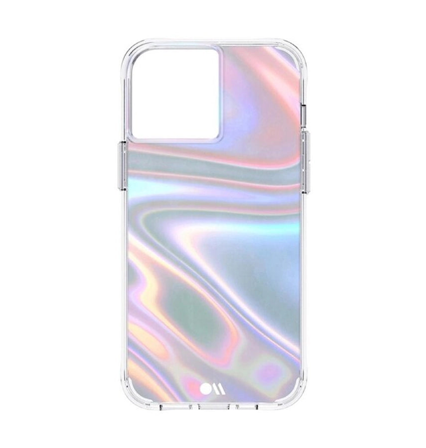 iPhone 13 Pro Max Soap Bubble Antimicrobial Case – Iridescent | Case-Mate Color-Shifting Design, Drop Protection, Wireless Charging Compatible image 0
