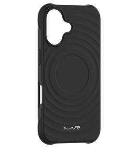 iPhone 16 Plus MVR Wave Silicone Case - Black | Shockproof & Slim Fit Back Cover image 0