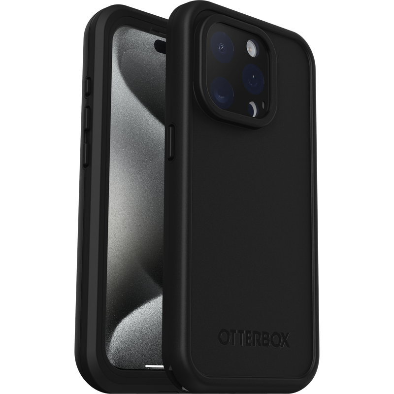 iPhone 15 Pro Magsafe Case - Black | OtterBox Fré Series, Waterproof Protection Back Cover image 1