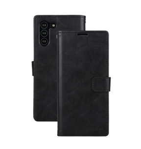 Samsung Galaxy S21 Mercury FE Bluemoon Diary Wallet Flip Case - Black | Shockproof Protective Cover image 0
