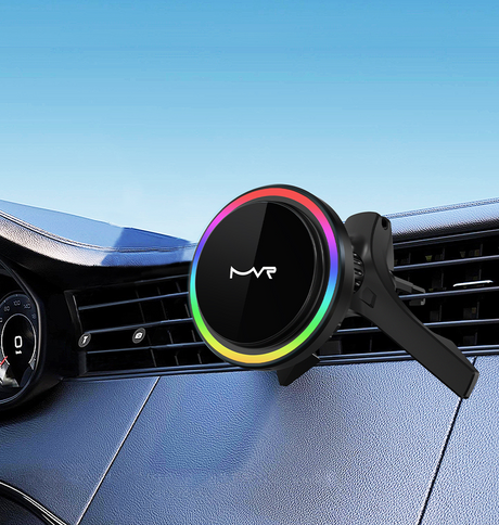 MVR T1 MagSafe Car Charger Holder - Black | 15W Fast Charge Wireless Phone Holder image 7