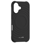iPhone 16 MVR Wave Silicone Case - Black | Shockproof & Slim Fit Back Cover image 0