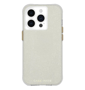 iPhone 15 Pro Case – Gold | Case-Mate Sheer Crystal MagSafe Cover with Sparkling Finish & Drop Protection image 0