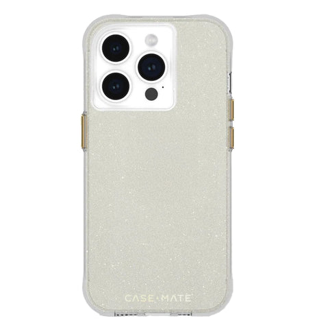 iPhone 15 Pro Case – Gold | Case-Mate Sheer Crystal MagSafe Cover with Sparkling Finish & Drop Protection image 0