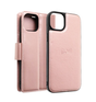 iPhone 15 Pro Wallet Case - Rose Gold | Hanman Leather Magnetic Detachable Flip Cover image 0