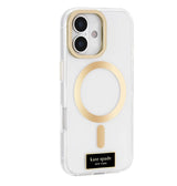 iPhone 17 MagSafe Case with Stand – Clear Gold Icon | Kate Spade Protective Cover with Stylish, Slim & Durable Design image 2