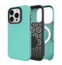 iPhone 15 Triangle Pattern MagSafe Case - Mint Green | Rugged Shockproof Back Cover image 0