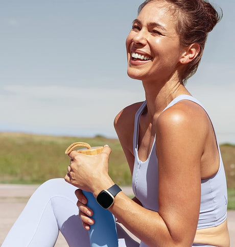 Fitbit Versa 3 Health Smartwatch - Navy Gold Stainless Steel Case with SpO2 Monitor image 4