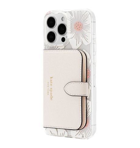 Kate Spade Morgan Magnetic Wallet MagSafe – Cream | Stylish & Durable Phone Wallet with Secure Magnetic Attachment image 1