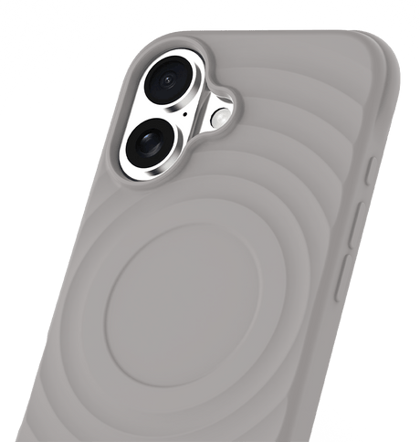 iPhone 16 Plus MVR Wave Silicone Case - Grey | Shockproof & Slim Fit Back Cover image 2