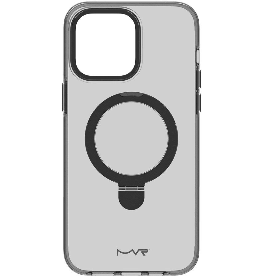 iPhone 15 Pro Max MVR Stellar Stand Case - Smokey Black | Perfect Fit Design, Soft Touch Protective Cover image 0