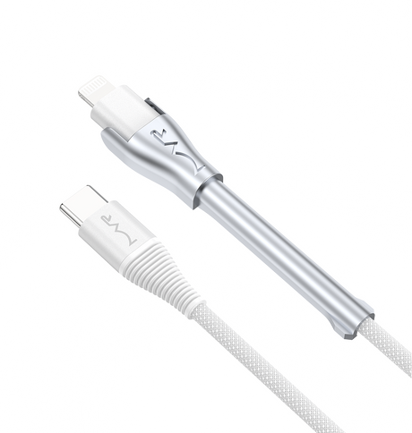 MVR Lightning Cable - White | MFi Certified 1.2m USB C, Fast Charging with Phone Stand image 2