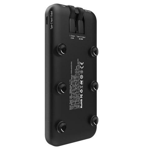 MVR Rapid 10S Power Bank - 10000mAh | 20W USB - C Fast Charging, Slim & Portable (Black) image 2