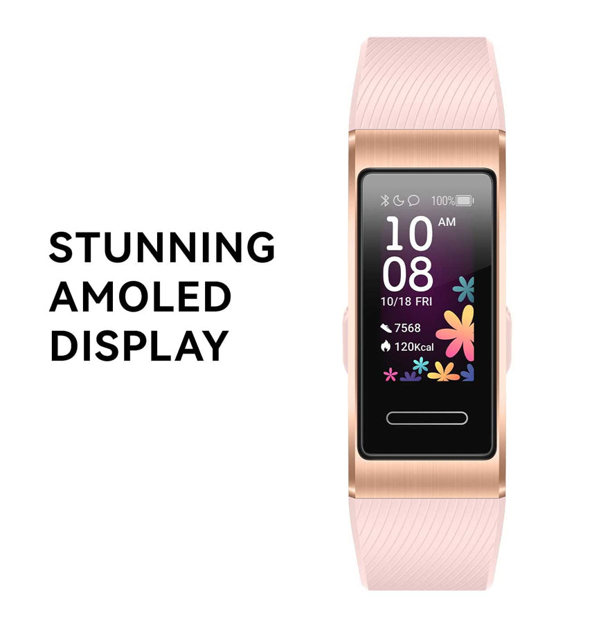 HUAWEI Band 4 Pro - Pink Gold | Smart Band Fitness Tracker with 0.95 Inch AMOLED Touchscreen, 24/7 Heart Rate Monitor, Built-in GPS, 5ATM Waterproof image 1