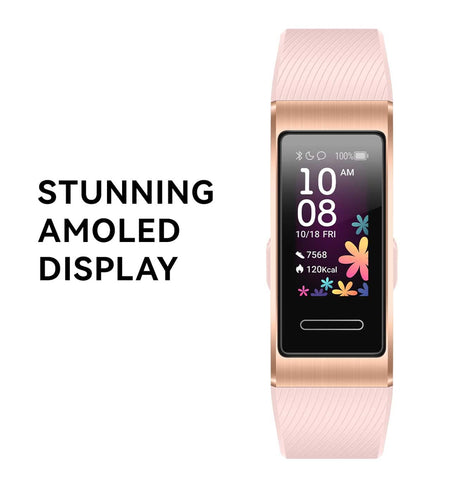 HUAWEI Band 4 Pro - Pink Gold | Smart Band Fitness Tracker with 0.95 Inch AMOLED Touchscreen, 24/7 Heart Rate Monitor, Built-in GPS, 5ATM Waterproof image 1