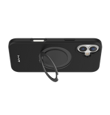 iPhone 16 MVR Liquid Silicone Stand Case - Black | Soft - Touch, Adjustable Kickstand image 3