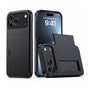 iPhone 17 Pro Max Card Slide Case – Black | Slim Wallet Design, Card Holder Function, MagSafe Compatible image 0