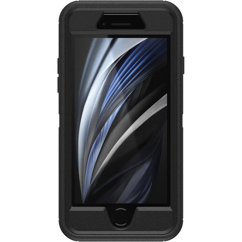 iPhone 6/6s/7/8/SE2 Case – Black | Otterbox Defender Series, Rugged Shockproof Back Cover image 1