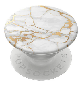 PopSockets PopGrip Phone Holder - Gold Lutz Marble Design | Expandable Kickstand & Secure Phone Grip image 0