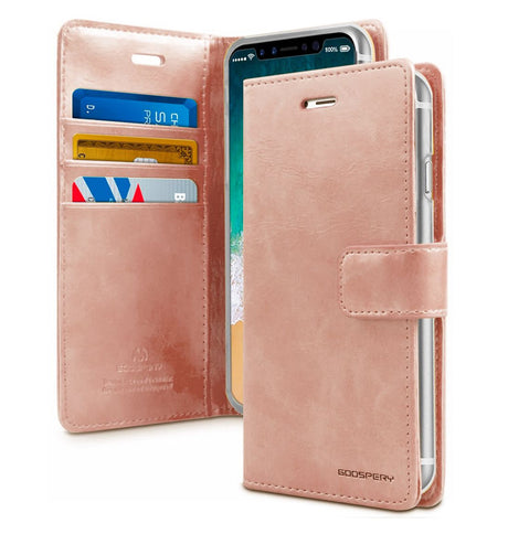 iPhone 16 Plus Wallet Case – Rose Gold | Goospery Mercury Bluemoon Luxury Flip Cover image 0
