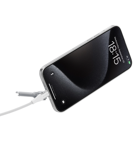 MVR Lightning Cable - White | MFi Certified 1.2m USB C, Fast Charging with Phone Stand image 6