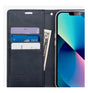iPhone 16 Pro Wallet Case – Black | Goospery Mercury Bluemoon Premium PU Leather Flip Wallet Case with Card Slots image 0