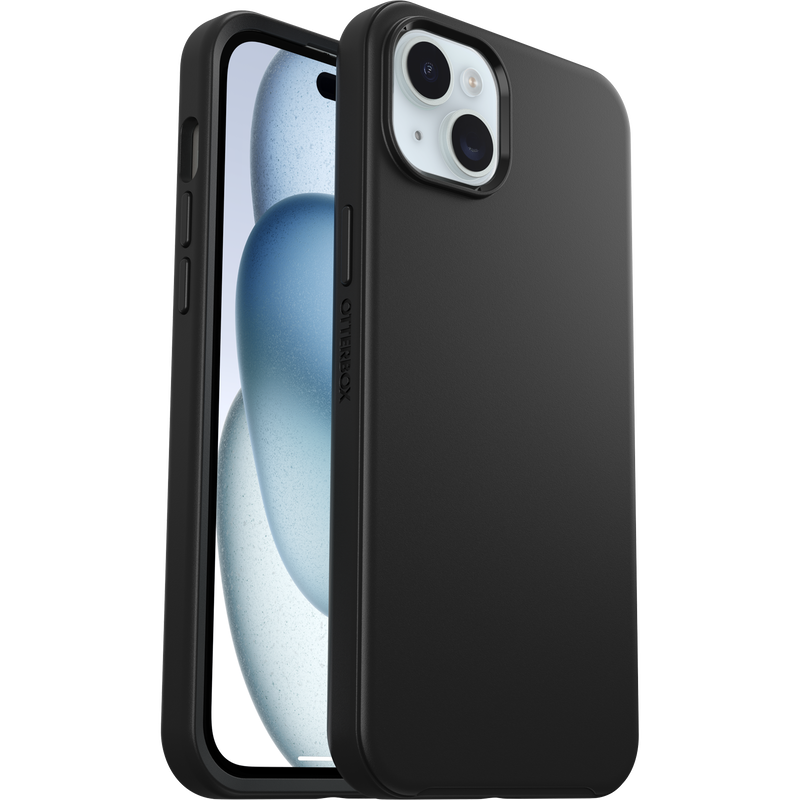 iPhone 15 Plus Magsafe Case – Black | OtterBox Symmetry Series, Soft Touch Protective Cover image 1