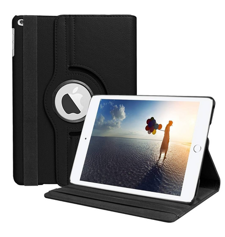 Apple iPad Pro 12.9" (2018/2020/2021) Case - Black | 360 Rotating Hand Strap Stand, Protective Cover image 0