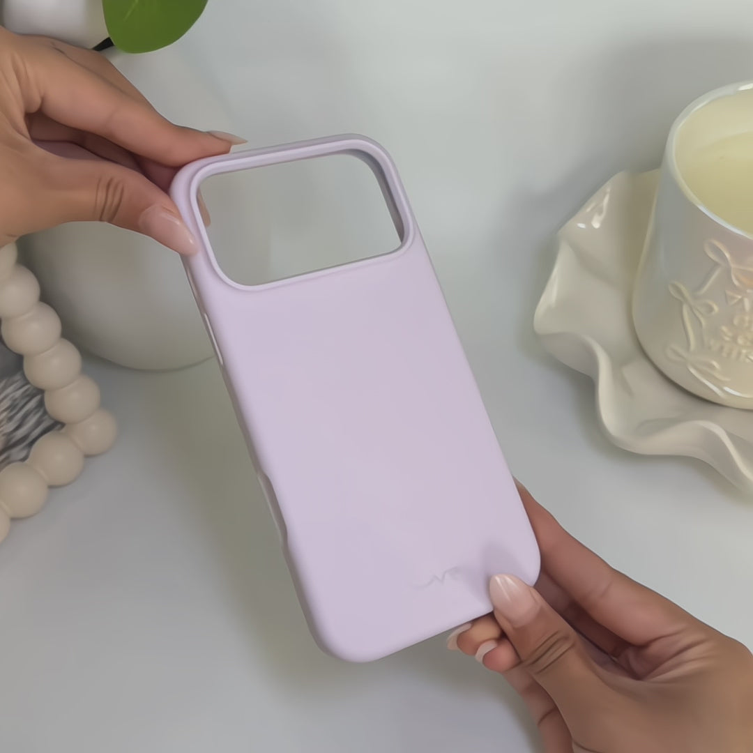 iPhone 15 Liquid Silicone Case – Lavender | MVR Slim, Stylish & Durable Protective Case