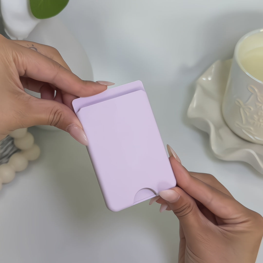 BEETLE Liquid Silicone MagSafe Wallet  – Lavender | Strong Magnetic Hold & Secure Storage