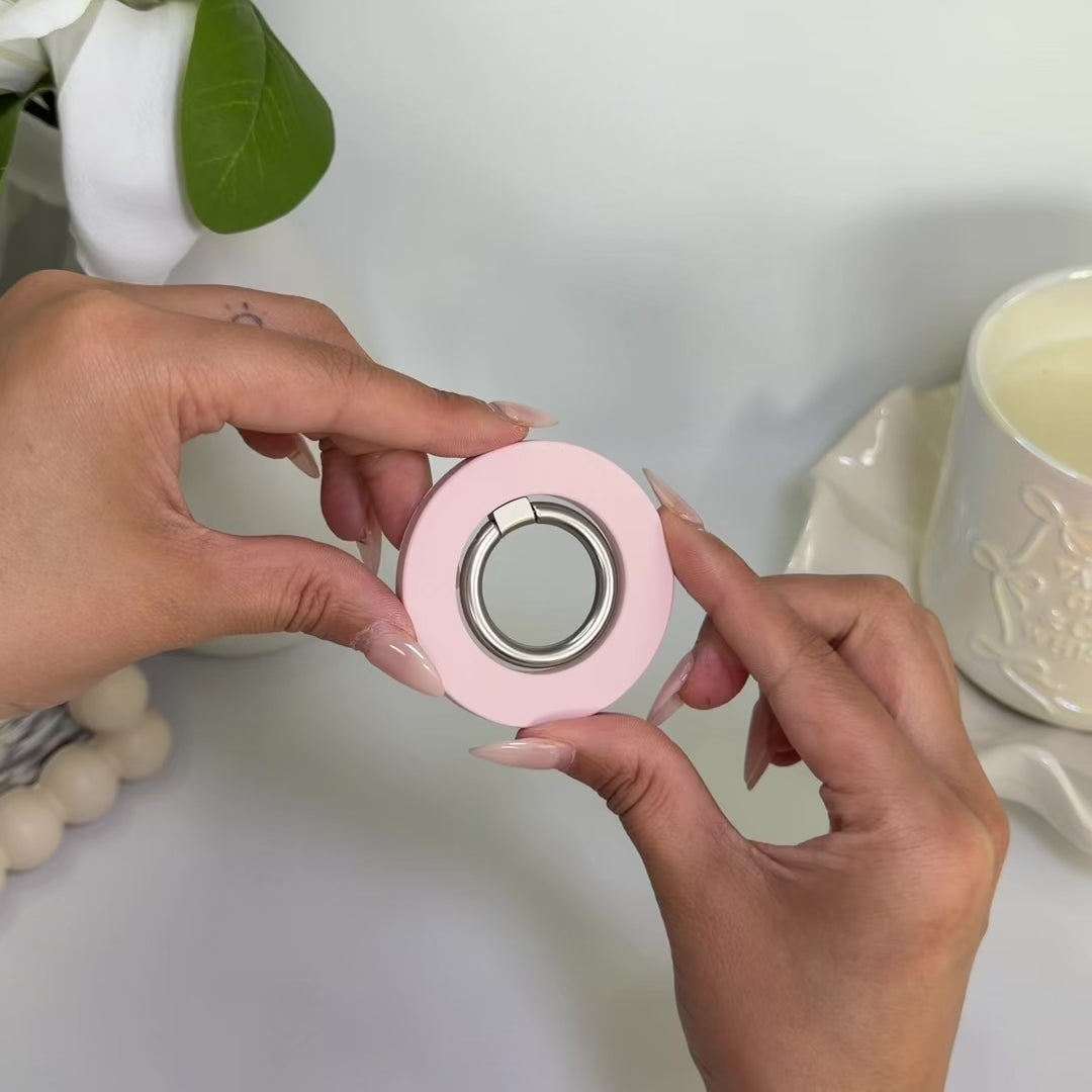 Beetle MagSafe Ring – Blush | Liquid Silicone Finger Grip with Strong Magnetic Hold & Slim Design