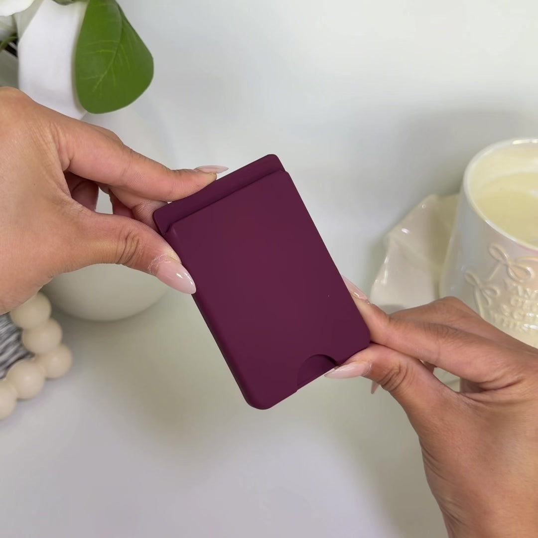 Beetle MagSafe Wallet - Liquid Silicone Burgundy | Magnetic Card Holder