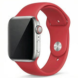 Apple Watch 42/44/45mm TPU Sport Band – Red | Soft Silicone Strap, Comfortable Fit