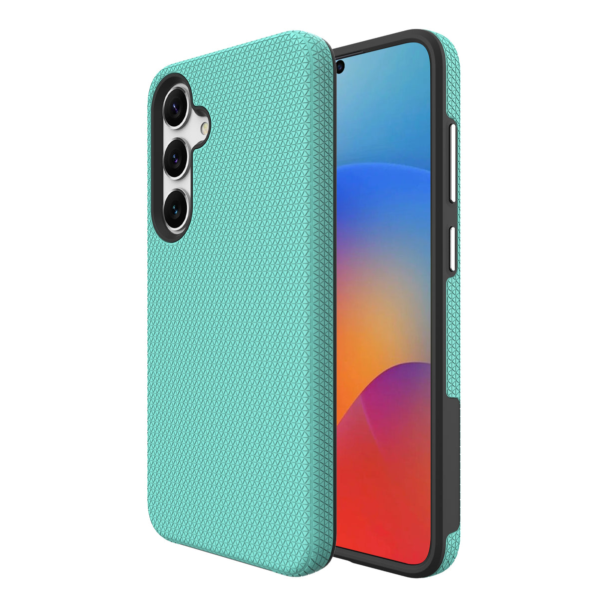 Samsung S23 Triangle Case - Teal | Dual-Layer Cover with Magnetic Mount Compatibility